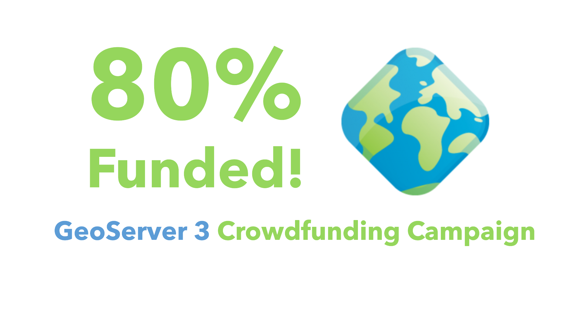 80% Funded GeoServer 3 Crowrdfunding Campaign